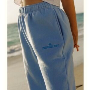 Pink Palm Puff - Puff Sweatpants Blue Size Small New With Tags‎